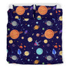 Planet Print Pattern Duvet Cover Bedding Set-grizzshop