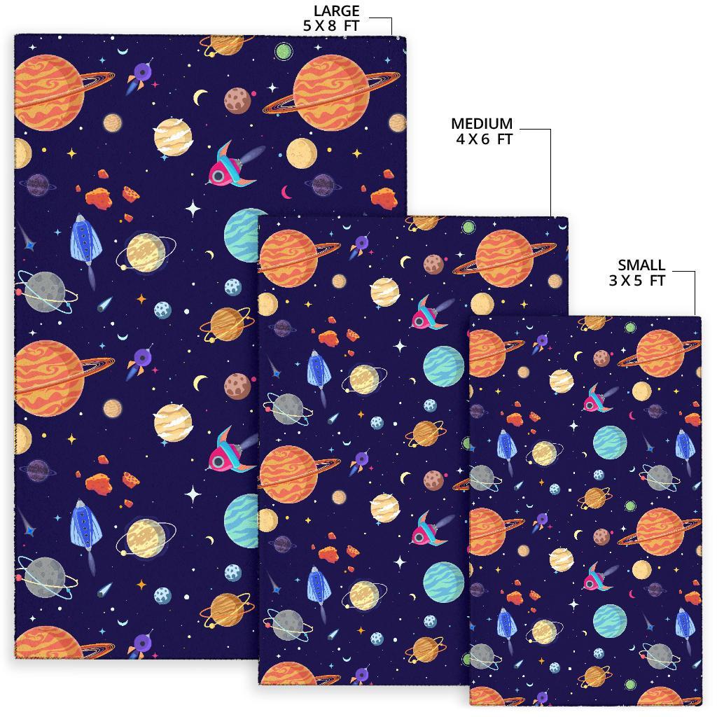 Planet Print Pattern Floor Mat-grizzshop