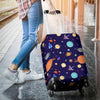 Planet Print Pattern Luggage Cover Protector-grizzshop