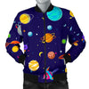 Planet Print Pattern Men's Bomber Jacket-grizzshop