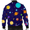 Planet Print Pattern Men's Bomber Jacket-grizzshop