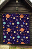 Planet Print Pattern Quilt-grizzshop