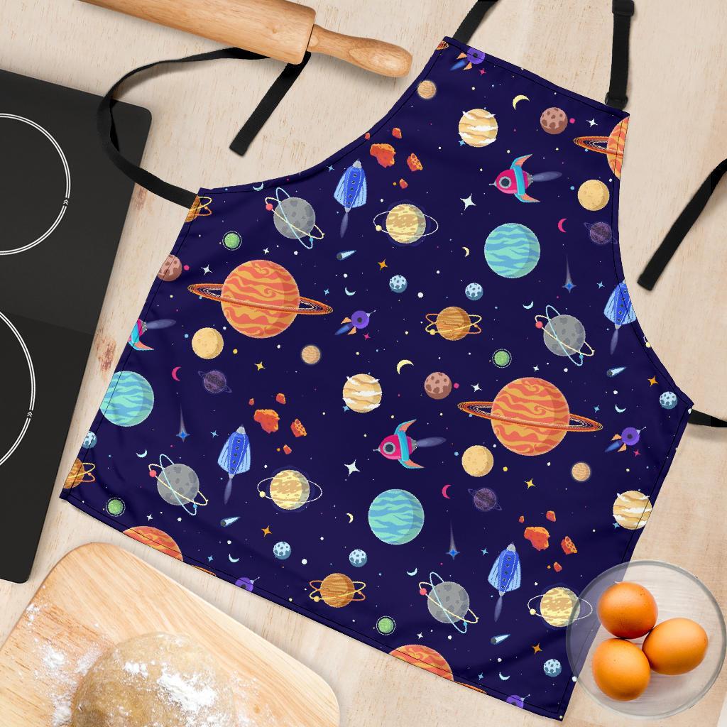 Planet Print Pattern Women's Apron-grizzshop