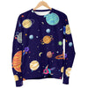 Planet Print Pattern Women's Sweatshirt-grizzshop