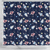 Planet Spaceship Pattern Print Bathroom Shower Curtain-grizzshop