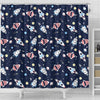 Planet Spaceship Pattern Print Bathroom Shower Curtain-grizzshop