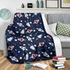 Planet Spaceship Pattern Print Blanket-grizzshop