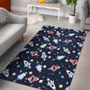 Planet Spaceship Pattern Print Floor Mat-grizzshop