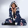 Planet Spaceship Pattern Print Hooded Blanket-grizzshop