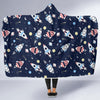 Planet Spaceship Pattern Print Hooded Blanket-grizzshop