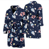 Planet Spaceship Pattern Print Men Long Robe-grizzshop