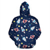 Planet Spaceship Pattern Print Men Women Pullover Hoodie-grizzshop