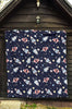 Planet Spaceship Pattern Print Quilt-grizzshop