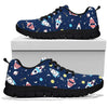 Planet Spaceship Pattern Print Sneaker Shoes For Men Women-grizzshop