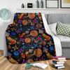 Planet Spaceship Print Pattern Blanket-grizzshop