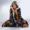 Planet Spaceship Print Pattern Hooded Blanket-grizzshop