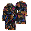 Planet Spaceship Print Pattern Men Long Robe-grizzshop