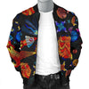 Planet Spaceship Print Pattern Men's Bomber Jacket-grizzshop