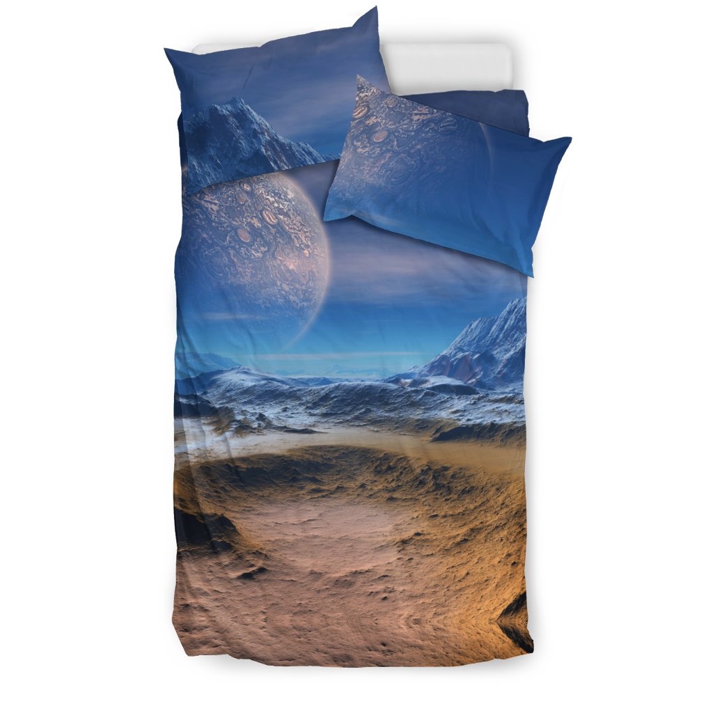 Planet Surface Galaxy Space Print Duvet Cover Bedding Set-grizzshop