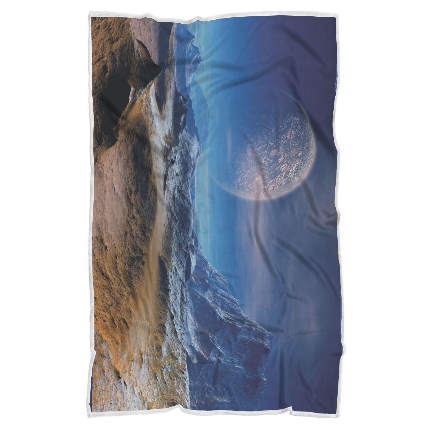 Planet Surface Galaxy Space Print Throw Blanket-grizzshop