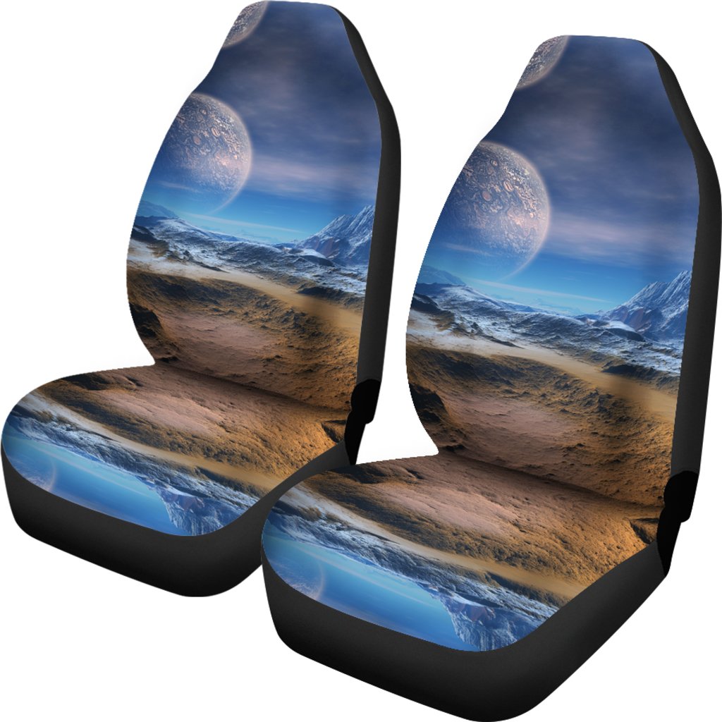 Planet Surface Galaxy Space Print Universal Fit Car Seat Cover-grizzshop