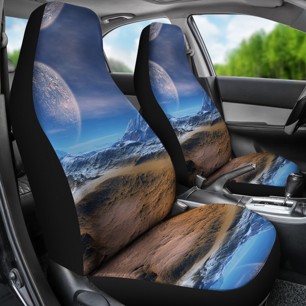 Planet Surface Galaxy Space Print Universal Fit Car Seat Cover-grizzshop