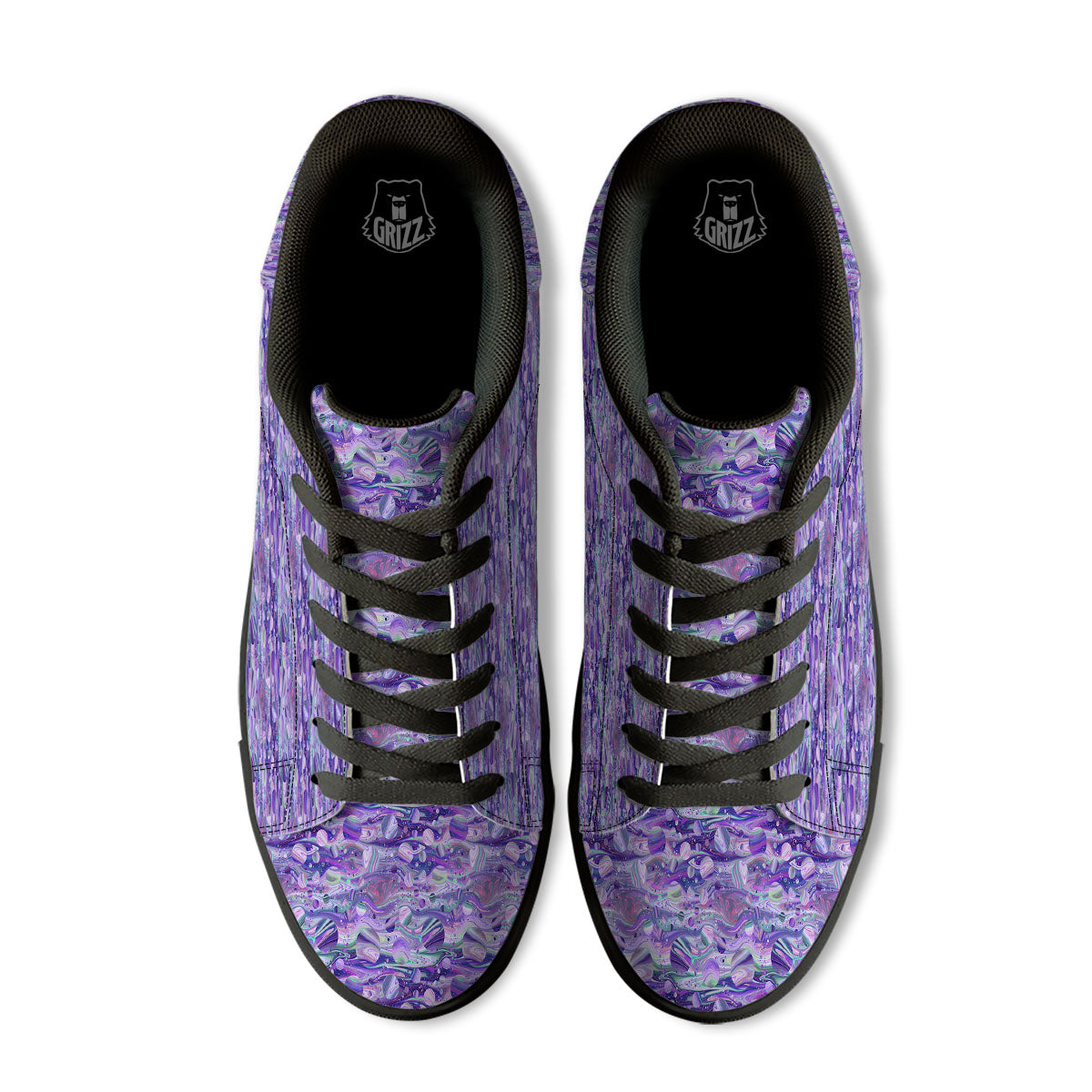 Planets Fantasy Print Pattern Black Low Top Sneakers-grizzshop