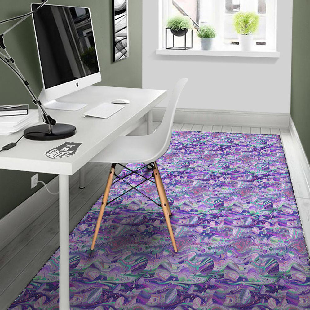 Planets Fantasy Print Pattern Floor Mat-grizzshop