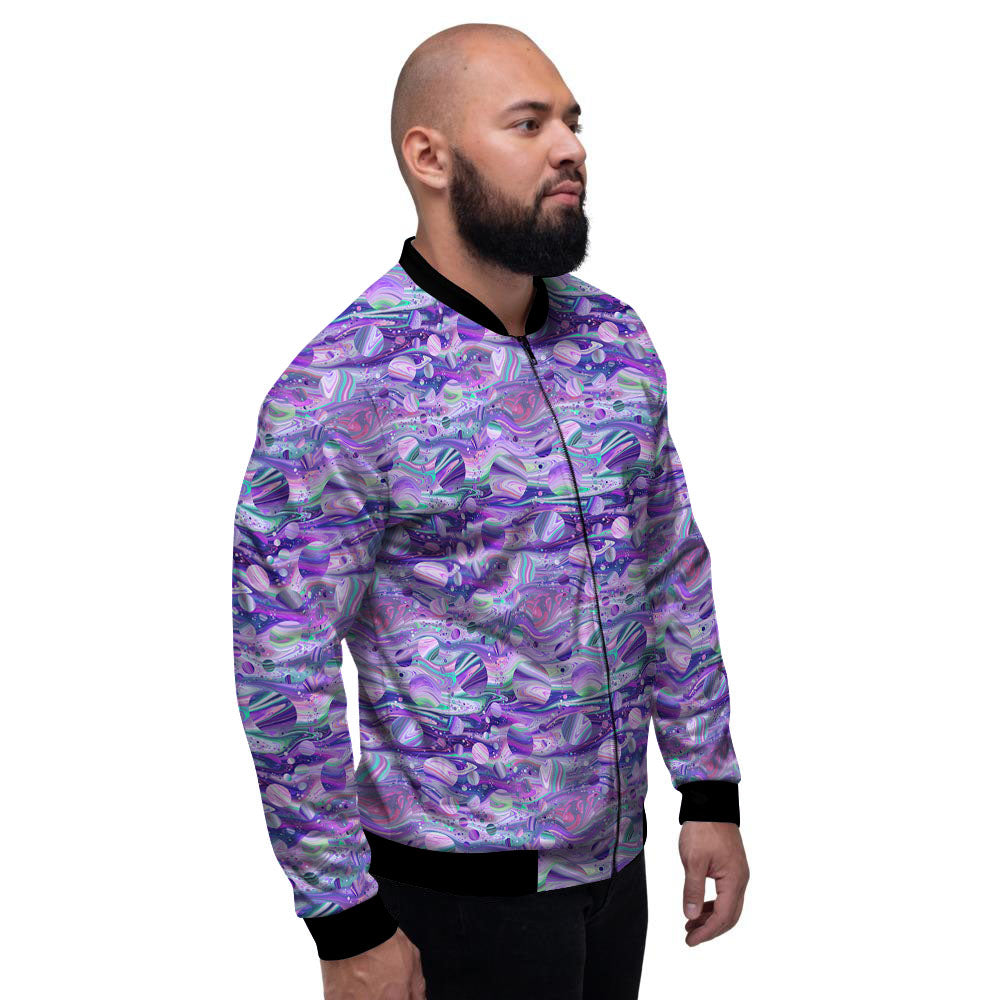 Planets Fantasy Print Pattern Men's Bomber Jacket-grizzshop