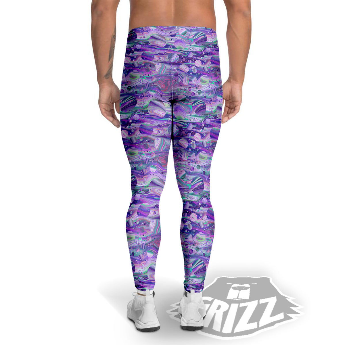 Planets Fantasy Print Pattern Men's Leggings-grizzshop