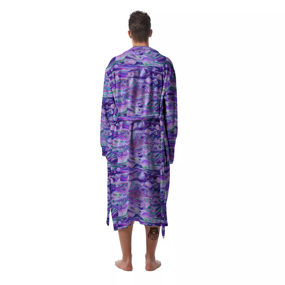 Planets Fantasy Print Pattern Men's Robe-grizzshop