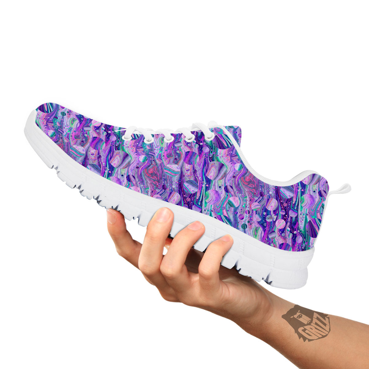 Planets Fantasy Print Pattern White Sneaker-grizzshop