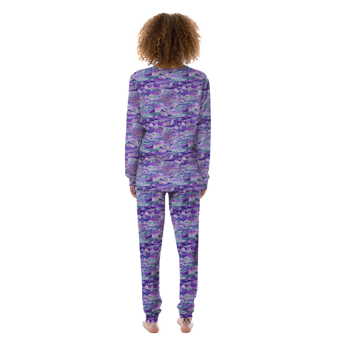 Planets Fantasy Print Pattern Women's Pajamas-grizzshop