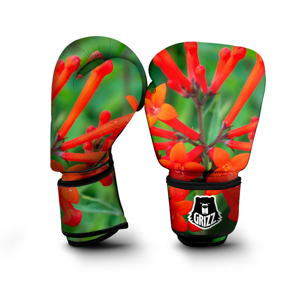 Plant Bouvardia Print Boxing Gloves-grizzshop