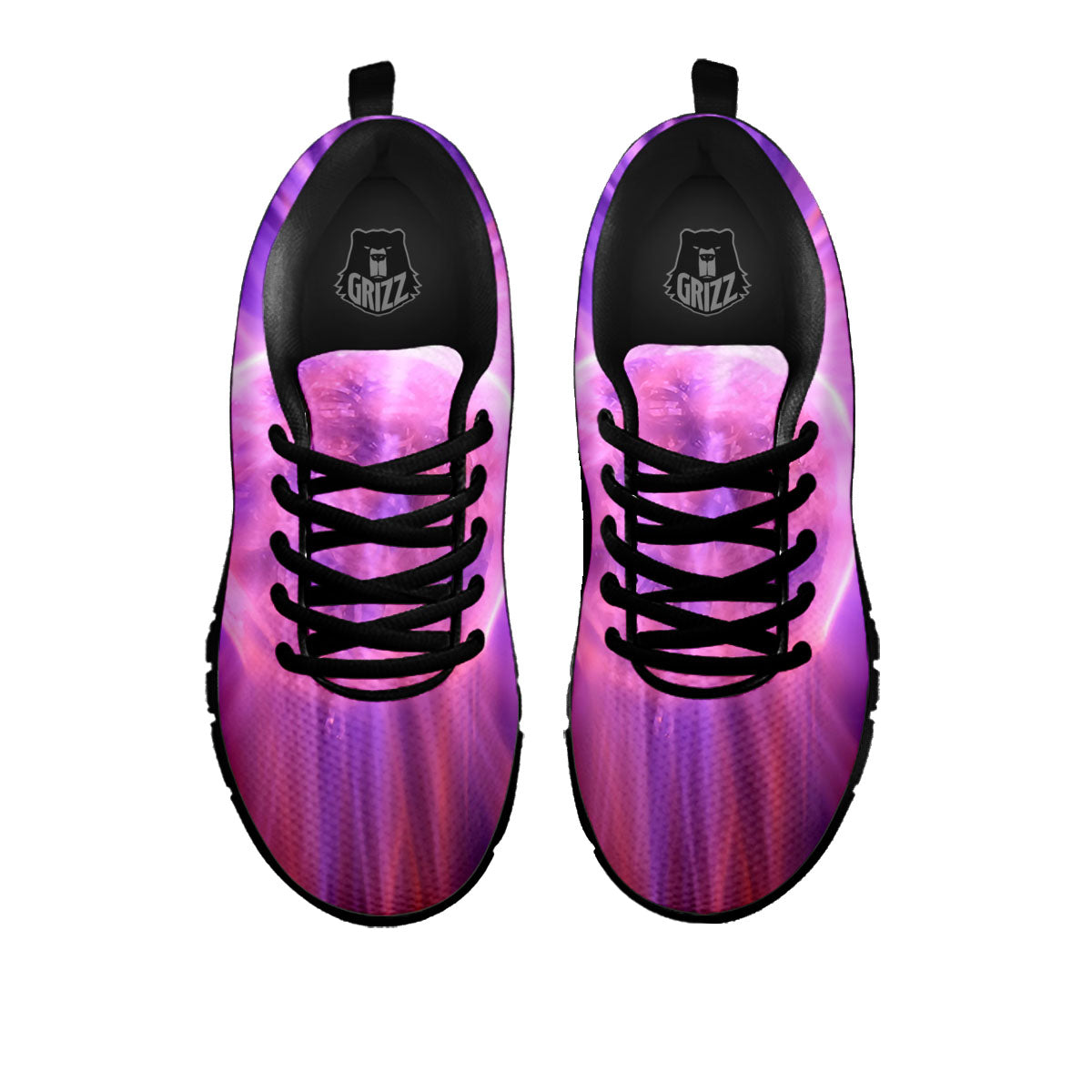 Plasma Ball Purple Print Black Sneaker-grizzshop