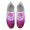 Plasma Ball Purple Print White Athletic Shoes-grizzshop