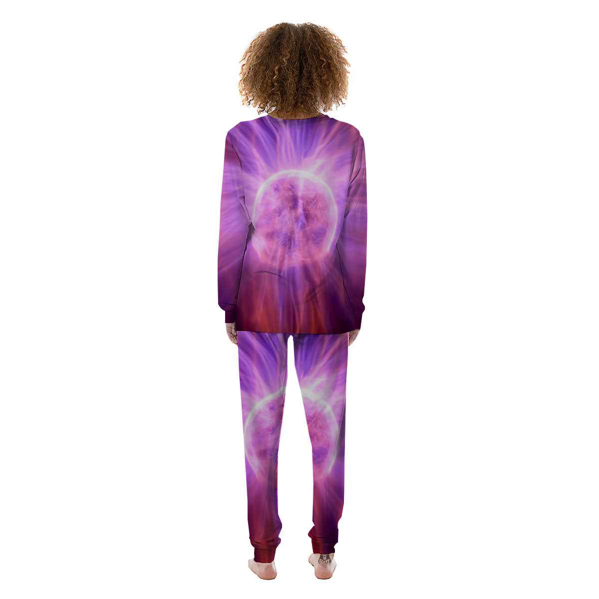 Plasma Ball Purple Print Women's Pajamas-grizzshop