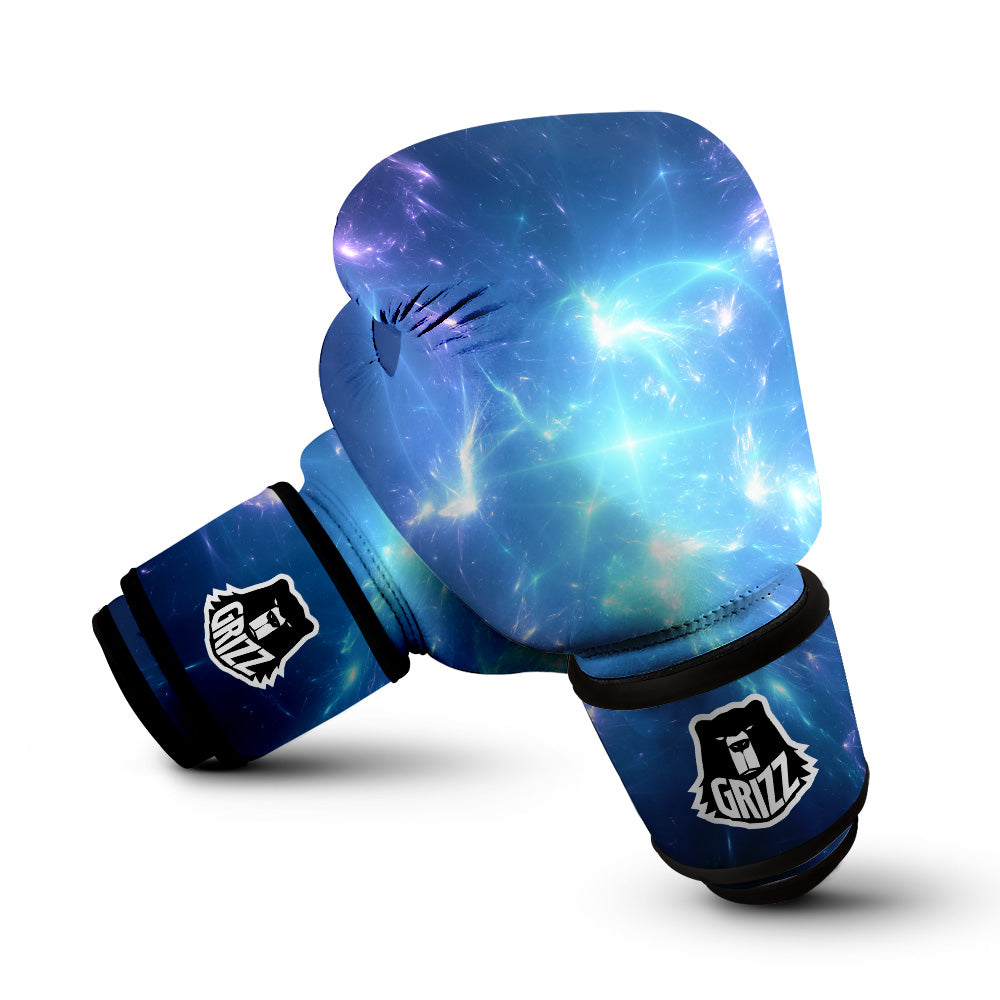 Plasma Blue Print Boxing Gloves-grizzshop