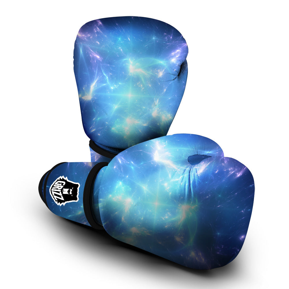 Plasma Blue Print Boxing Gloves-grizzshop