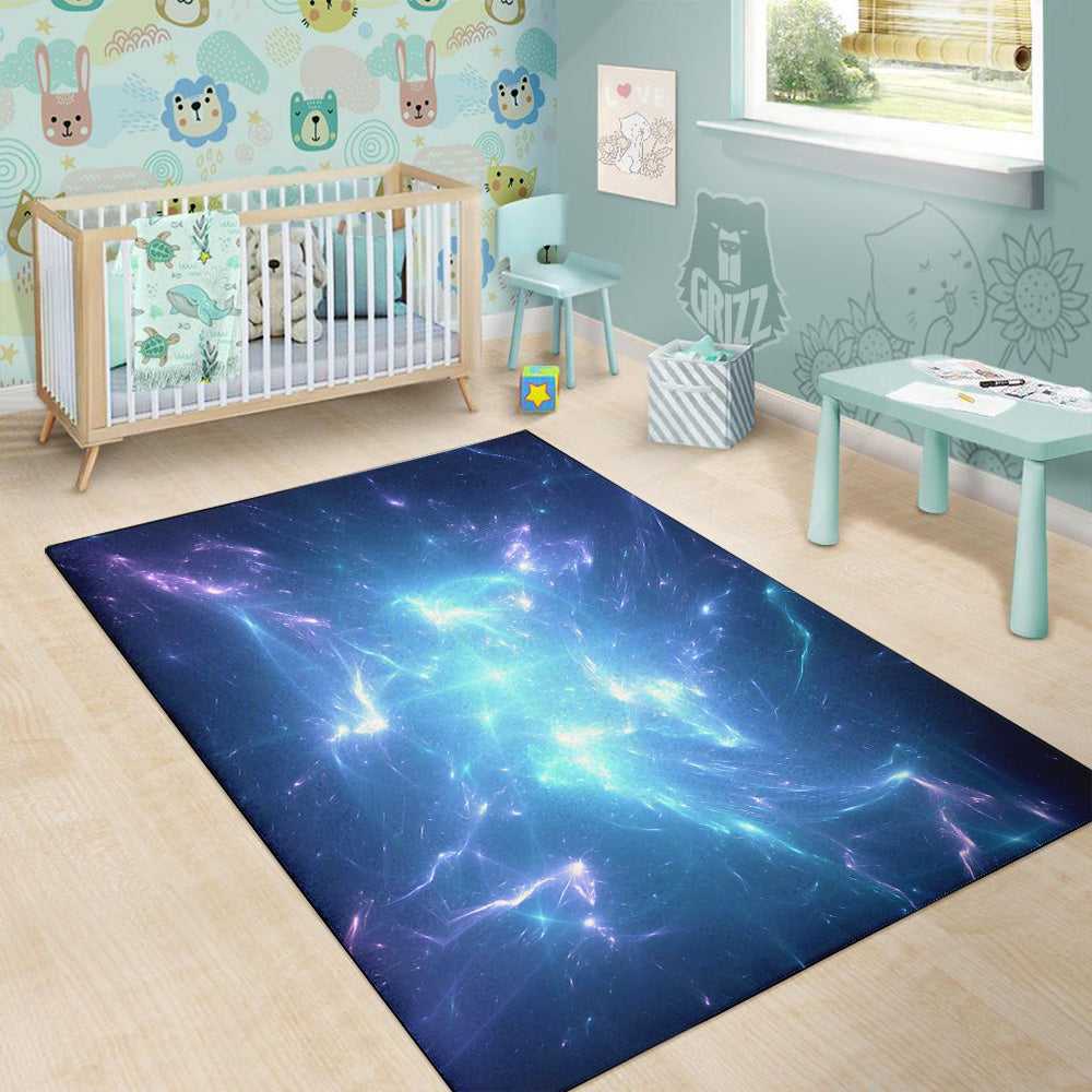 Plasma Blue Print Floor Mat-grizzshop