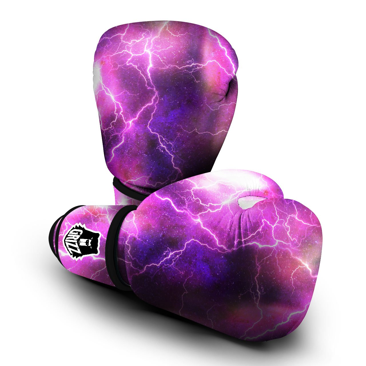 Plasma Lightning Print Boxing Gloves-grizzshop