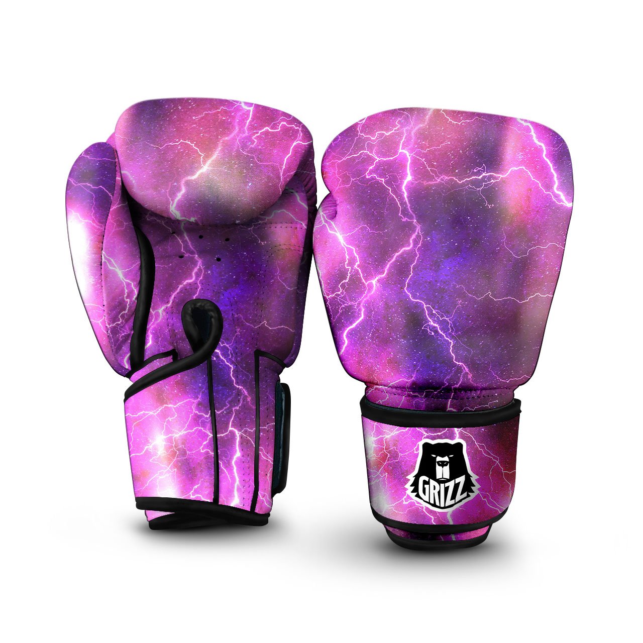 Plasma Lightning Print Boxing Gloves-grizzshop