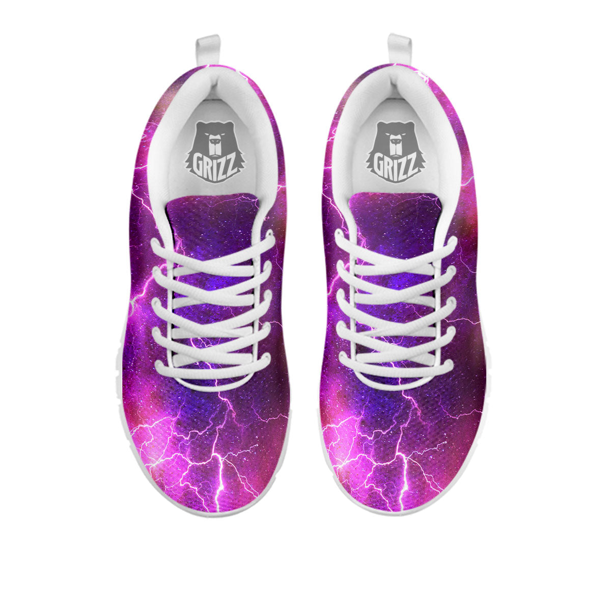 Plasma Lightning Print White Sneaker-grizzshop