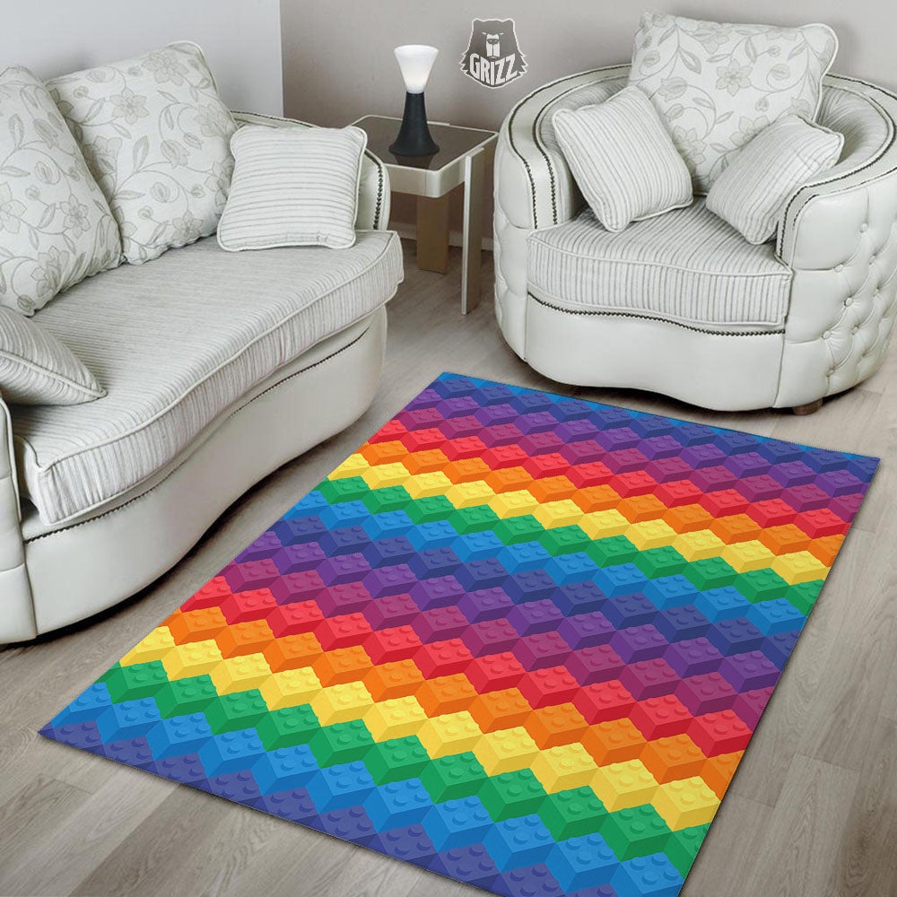 Plastic Blocks Building Print Pattern Floor Mat-grizzshop