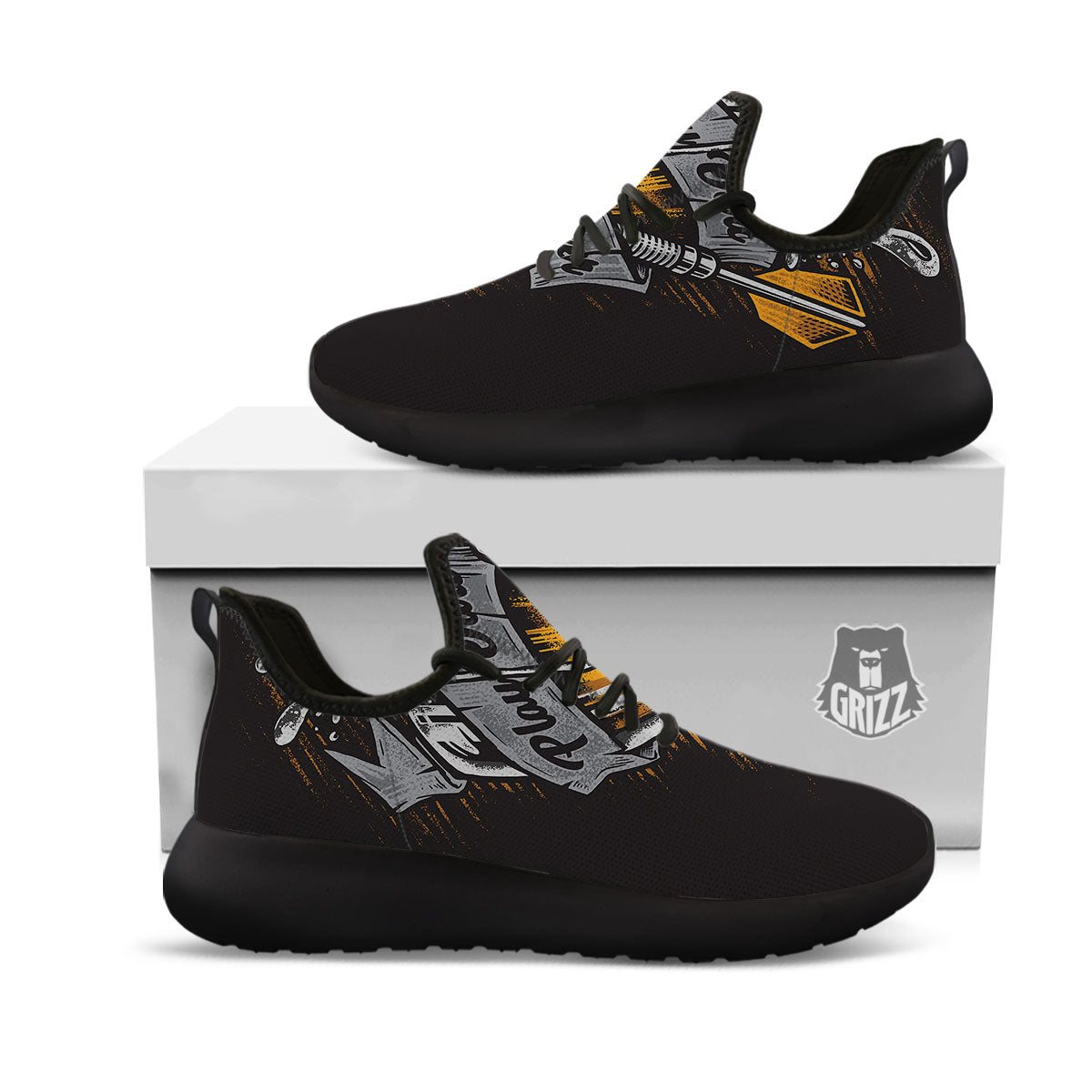 Play Dart Drink Beer Print Black Athletic Shoes-grizzshop