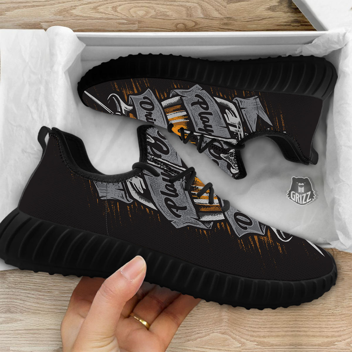 Play Dart Drink Beer Print Black Walking Shoes-grizzshop