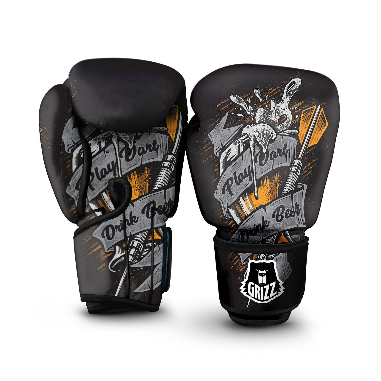 Play Dart Drink Beer Print Boxing Gloves-grizzshop