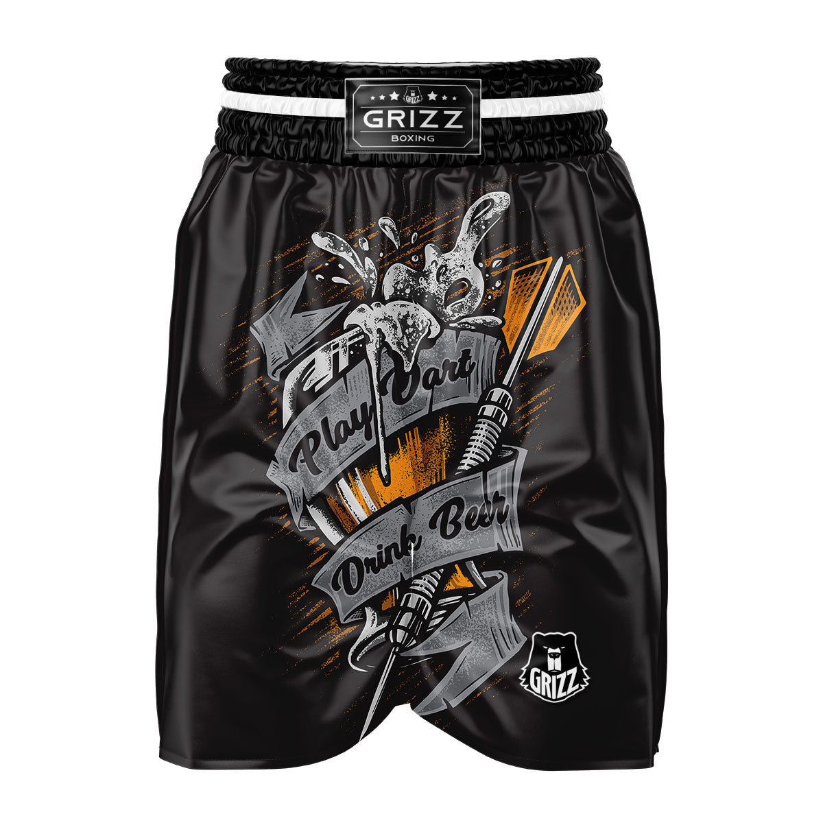 Play Dart Drink Beer Print Boxing Shorts-grizzshop