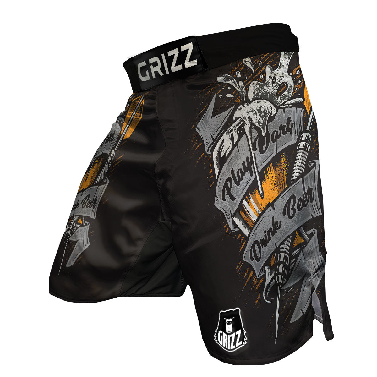 Play Dart Drink Beer Print MMA Shorts-grizzshop