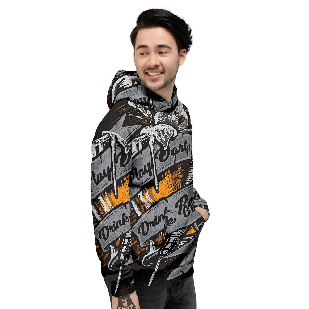 Play Dart Drink Beer Print Men's Hoodie-grizzshop